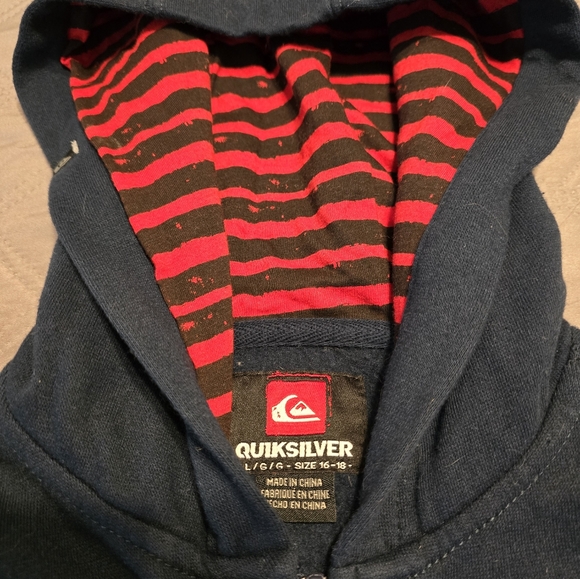 Boys Quicksilver zip up hoody size L - Picture 5 of 6